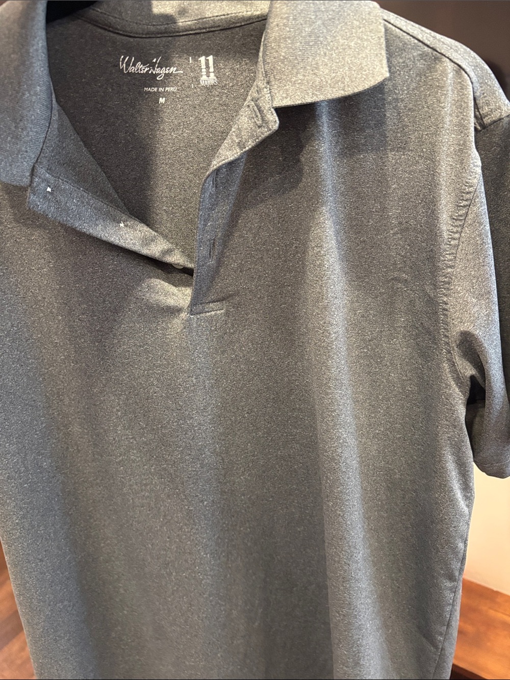 Walter Hagen Men's Charcoal Gray Polo